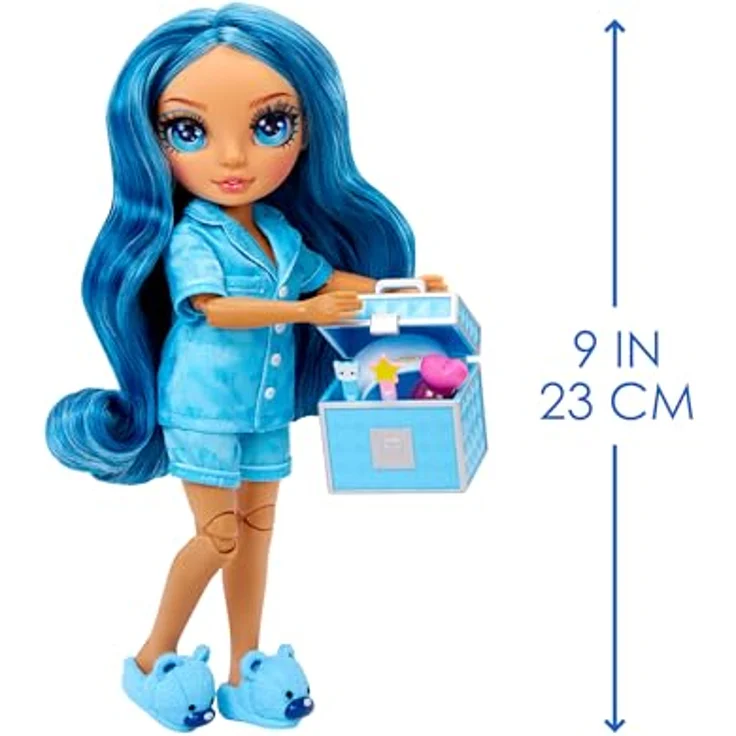 Rainbow High Anziehpuppe Junior High PJ Party Fashion Doll Skyler (Blue) - Mit süßem Design für Pyjamapartys - Preisvergleich – Bild 3