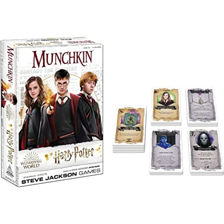 The OP USAopoly - Munchkin Deluxe Harry Potter Card Game - Offiziell Lizenziertes Harry Potter Merchandise & Munchkin Spiel - Für 3-6 Spieler - Ab 11 Jahren - Englisch - Preisvergleich – Bild 4