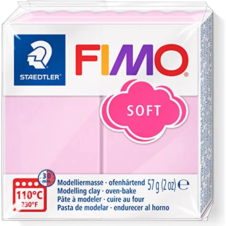 FIMO Modelliermasse EFFECT, 57 g, Pastellfarben - Lufttrocknend, Trocknungszeit: 30 Minuten