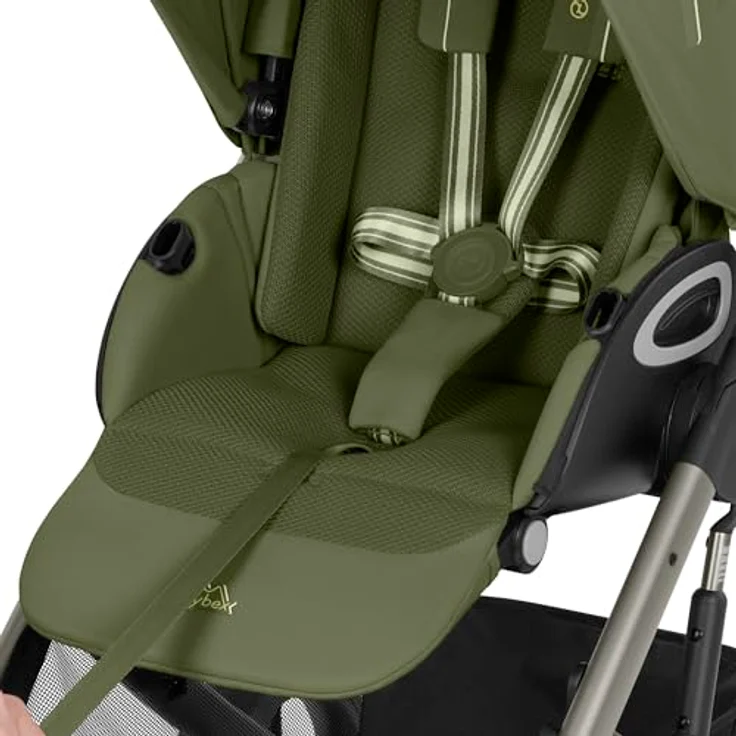 cybex Gold Kinderwagen Talos S LUX Tpe, Khaki, Kombikinderwagen mit 5-Punkte-Gurt, Federung, Einhand-Faltmechanismus, für Babyschale geeignet – Bild 12