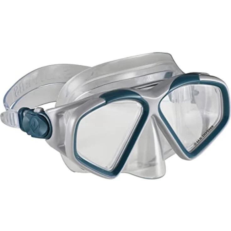 US Divers, Schnorchelset Cozumel für Erwachsene, Maske, Schnorchel und Flossen Grey Navy Blue, L – Bild 2