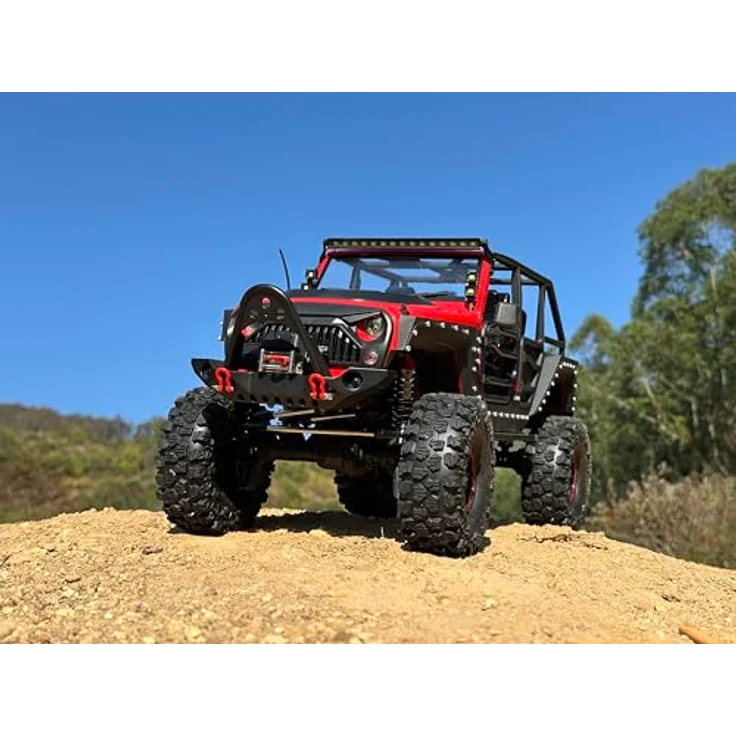 DF Models DF-4S Pro BL Crawler, ferngesteuertes Offroad-Auto im Maßstab 1:10, bürstenloser Elektromotor, bis zu 13 km/h, rot – Bild 10