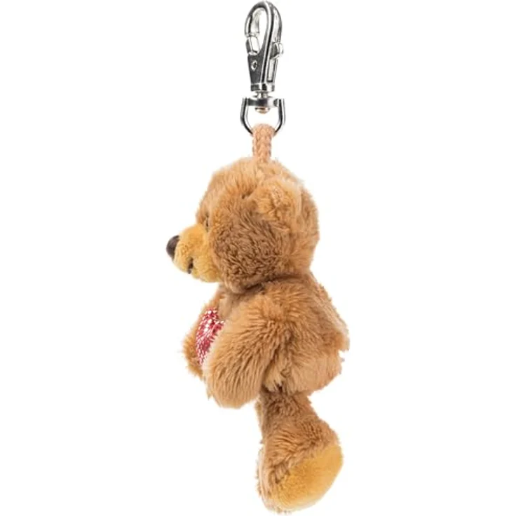 OEM Teddy Schleuderhaken, Hartbraun, 8-12 cm, Plüsch-Anhänger mit Karabiner, ideal als Glücksbringer oder Accessoire – Bild 2