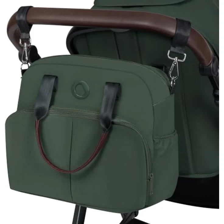 Lionelo Amber LO-AMBER 3IN1 Kombikinderwagen, Set mit Babywanne, Autositz, Moskitonetz und Regenschutz, Green Forest – Bild 9