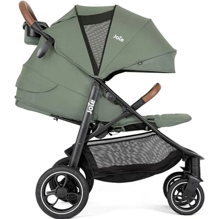 Joie Kinderwagen Litetrax Pro bis 22 kg belastbar, multifunktional, inkl. Schieber-Ablagefach & Regenschutz - Laurel – Bild 4