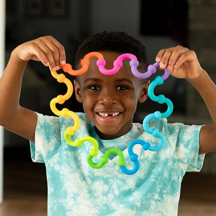 Fat Brain Plip Links, Babyspielzeug zur kreativen Entfaltung mit satisfying "POP!"-Geräusch, bunt – Bild 2