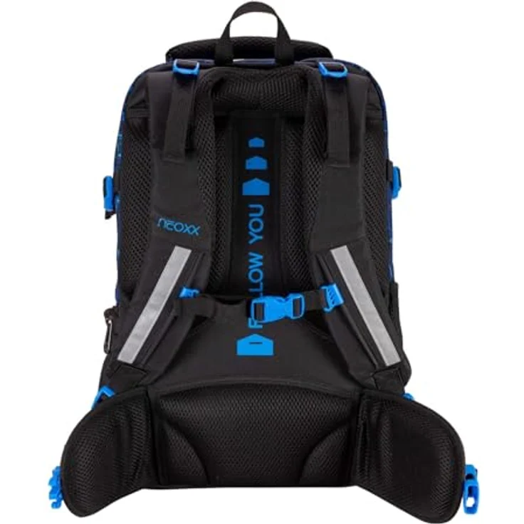neoxx Active Pro School Backpack Next Level, Schulrucksack mit verstellbarem Tragesystem und viel Stauraum, Maße: 31 x 45,5 x 21 cm – Bild 4