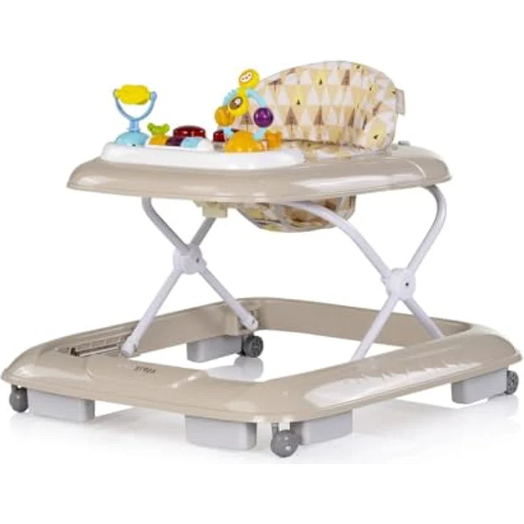 Chipolino Lauflernhilfe Baby Steps, klappbar mit Musik- und Spielpanel, 360° drehbare Räder, beige – Bild 2