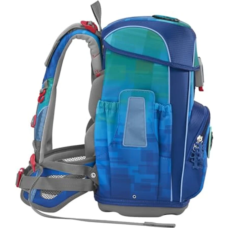 Step by Step Schulranzen-Set Cloud Ocean Space Craft Spike, 5-teilig, gelb-blau, ergonomischer Tornister mit Reflektoren, höhenverstellbar, Hüftgurt, 19l – Bild 4