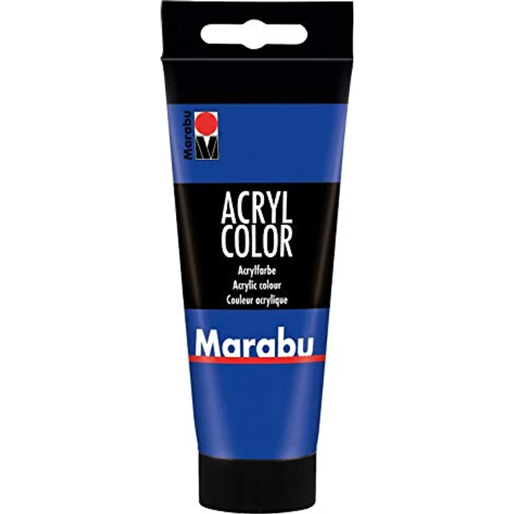 Marabu Acryl Color ultramarinblau dunkel 100 ml, cremige, wasserbasierte Acrylfarbe, schnell trocknend und lichtecht, ideal für Leinwand, Papier und Holz – Bild 1