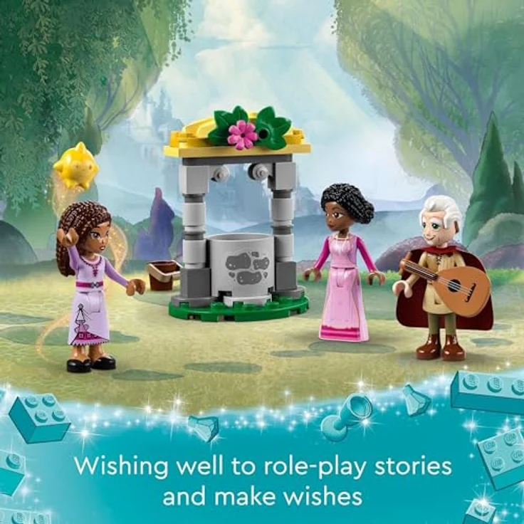 LEGO 43231 Disney Wish Ashas Häuschen Set, öffnendes Spielzeug-Puppenhaus aus dem Wish-Film mit Asha, Sakina und Sabino-Mini-Puppen und Star-Figur, Kinder, Mädchen und Jungen – Bild 5