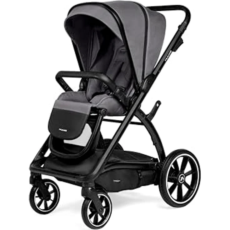 Muuvo Trick 2in1 Kombi Kinderwagen SET, flach zusammenklappbar mit 3D-Airflow-Belüftung, integriertes Moskitonetz, Sonnenschutz, Iron Graphite – Bild 4