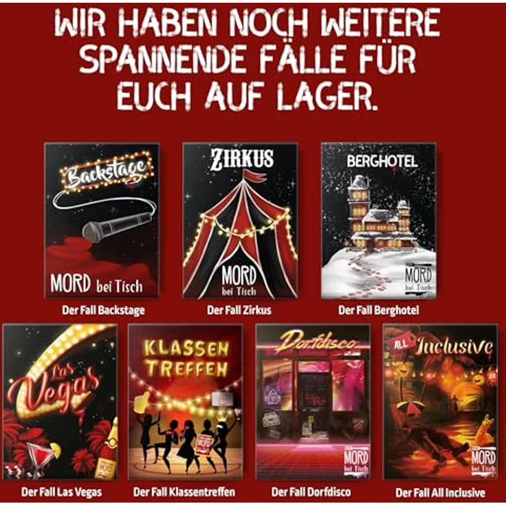 Mord bei Tisch Mord bei Tisch Dschungelstars - Krimidinner, Brettspiel für 4-6 Spieler ab 16 Jahren, deutsch, 150+ Minuten Spieldauer – Bild 9