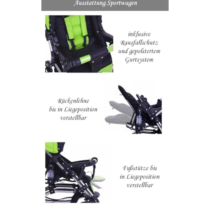 14 teiliges Qualitäts-Kinderwagenset 2 in 1 „FLASH“ in 38 Farben: Kinderwagen + Buggy - 14 teiliges Megaset in 38 tollen Farben – Bild 6