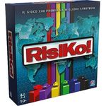 Spin Master Games, Editrice Spiele, Risiko, Boxspiele, Risico Classic Edition 2023, Gesellschaftsspiele und Strategie für Familie und Freunde, für Erwachsene und Kinder, von 3 bis 6 Spielern, ab - Brettspiel mit 74 Karten, 6 Armeen in verschiedenen Farben und Würfeln, Strategiespiel für gemütliche Abende