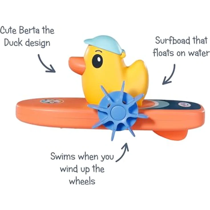 BABY Born Splish Splash Surfende Berta, Bade-Spielzeug mit Aufziehmechanismus, für Kinder ab 1 Jahr, blau - 837146 Zapf Creation – Bild 3