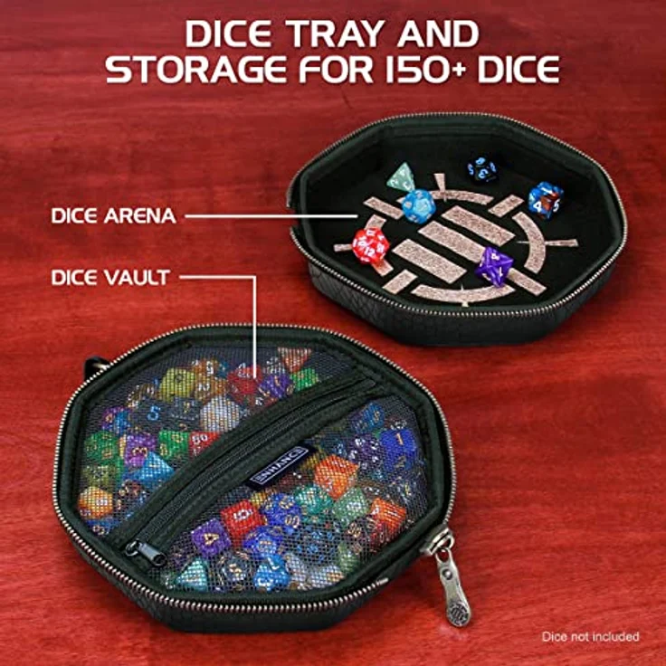 ENHANCE DND-Würfelablage und Würfeletui – Collector's Edition bis zu 150 D&D-Würfel – Dragon Schwarz – Bild 2