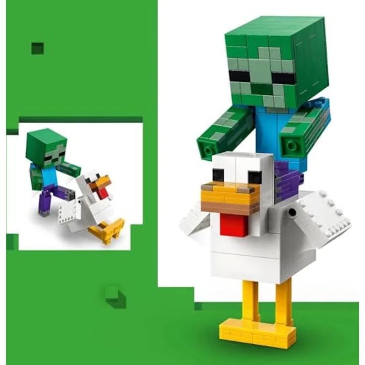 LEGO Minecraft 21582 Hühnerreiter, Bauset mit 344 Teilen, bewegliches Huhn, Baby-Zombie und Baby-Huhn, für Kinder ab 9 Jahren – Bild 4