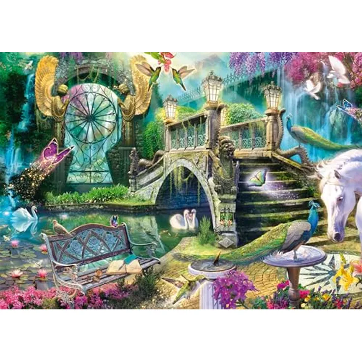 Schmidt Spiele 58631 Der geheime Garten, 1000 Teile Puzzle mit hochwertiger Qualität und spezieller Mattlack-Oberfläche, 69,3 x 49,3 cm, ab 12 Jahren