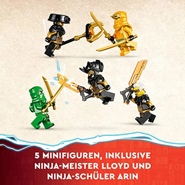 LEGO 71794 NINJAGO Lloyds und Arins Ninja Training-Mechs Set mit 2 kombinierbaren Action-Figuren und 5 Minifiguren, Ninja-Kampfspielset, Geschenk für Kinder – Bild 5