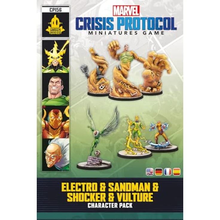 Atomic Mass Games Marvel: Crisis Protocol, Electro, Sandman, Shocker und Vulture Character Pack, detaillierte Sammelfiguren für Strategiespiel – Bild 2