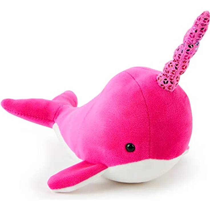 Zappi Co Rosa Narwal Plüschtier, 15-17 cm, weiches Kuscheltier für Neugeborene und Kinder, ideal zum Spielen und Lernen – Bild 1