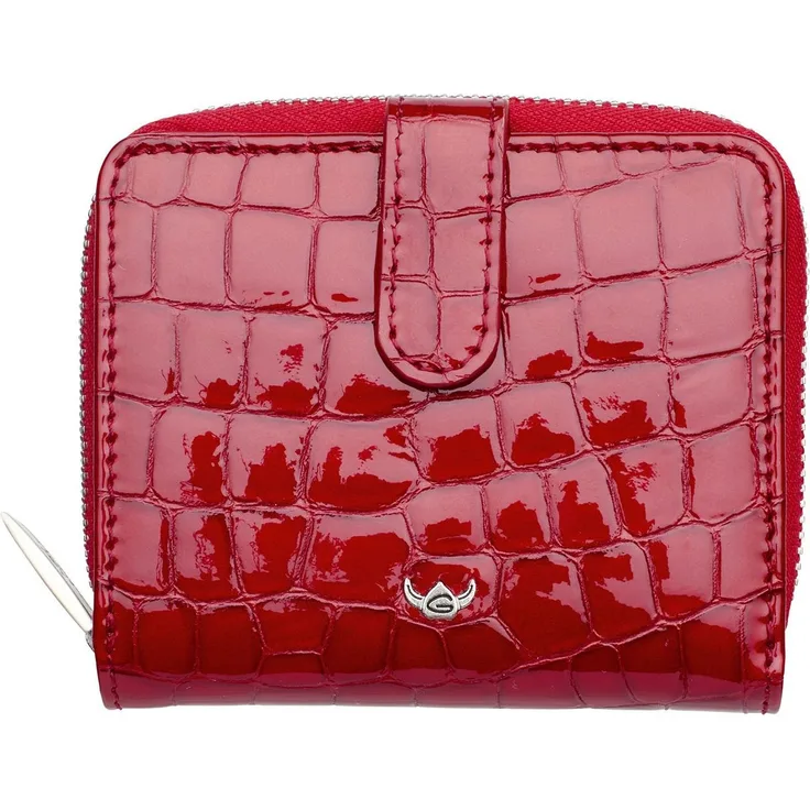 Golden Head Cayenne RFID Protect Petite Billfold Coin Wallet with Snap Closure, Cherry Farbe, mit RFID-Blocker Schutz