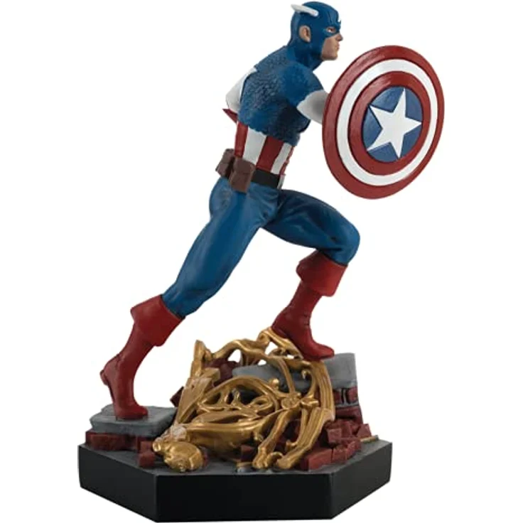 Hero Collector EAGLEMOSS MVSEN002 Captain America Schlacht Pose Figur, Maßstab 1:18, bunt, offiziell lizenziert – Bild 2