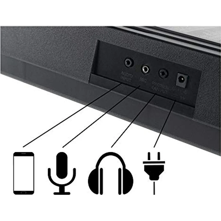 McGrey SK-6100 Keyboard Super Kit, Einsteiger-Instrument mit 61 Tasten, 255 Klängen und Rhythmen, Lernfunktionen, inklusive Tisch, Hocker, Mikrofon und Kopfhörer, schwarz – Bild 5