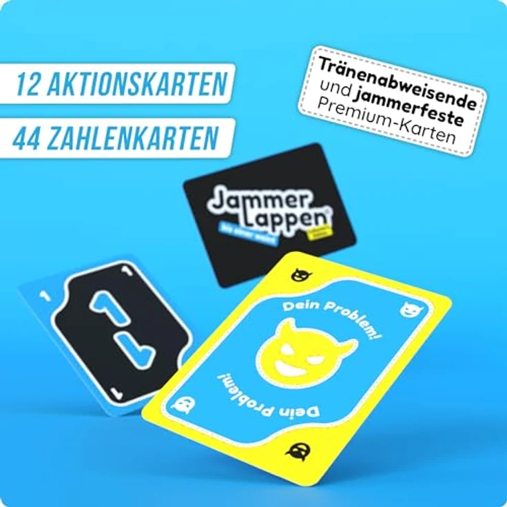 DENKRIESEN JAMMERLAPPEN® Collector's Edition, Kartenspiel | Wasserfest | Für 2-6 Spieler ab 9 Jahren | Hochwertige Metall-Box | Lustiges Familienspiel für Spieleabende – Bild 3