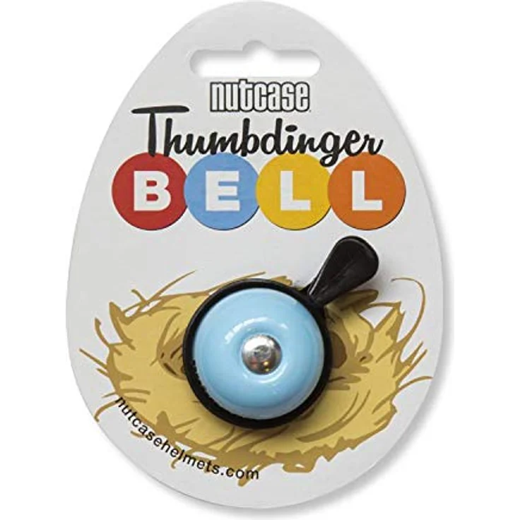 Nutcase Bell Fahrradklingel small 'Baby Blue', Kinderfahrradklingel mit Anti-Rutsch Klingelgriff und UV-resistentem Lack – Bild 2