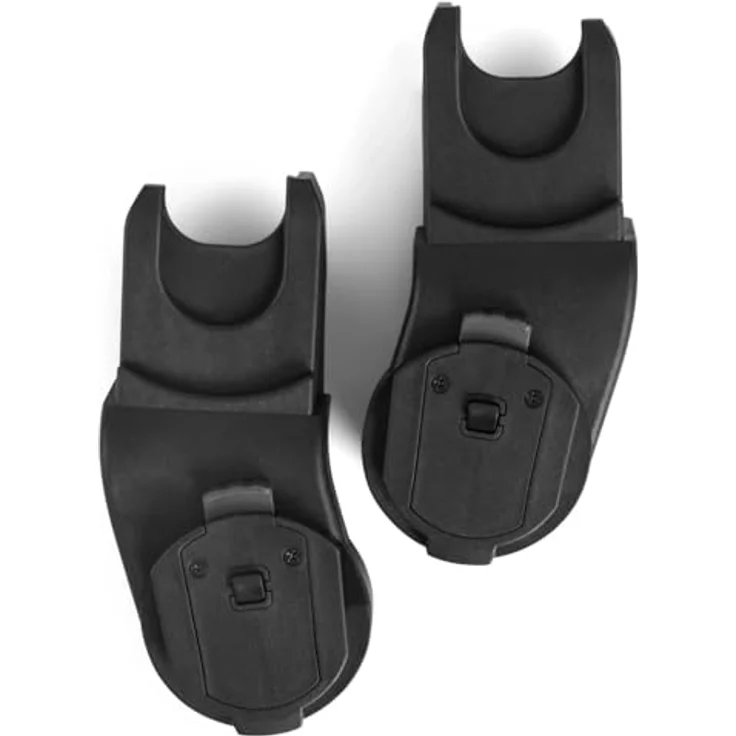 ABC Design Adapter für Babyschalen von Tulip, Maxi-Cosi, Cybex, Joie, BeSafe, Avionaut - Schwarz, Werkzeuglose Montage für City Life Kinderwagen, flexibles Travelsystem – Bild 1