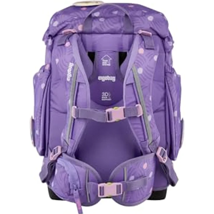 ergobag Maxi Set 6-teilig, ergonomischer Schulrucksack für große Kinder, höhenverstellbar, wasserdichte Bodenwanne, inkl. Sportrucksack und gefülltem Federmäppchen – Bild 5