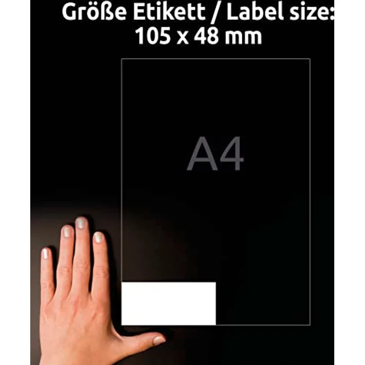AVERY Zweckform 6175 Adressaufkleber, 360 Etiketten, 105x48mm, selbstklebend mit ultragrip, weiß – Bild 4