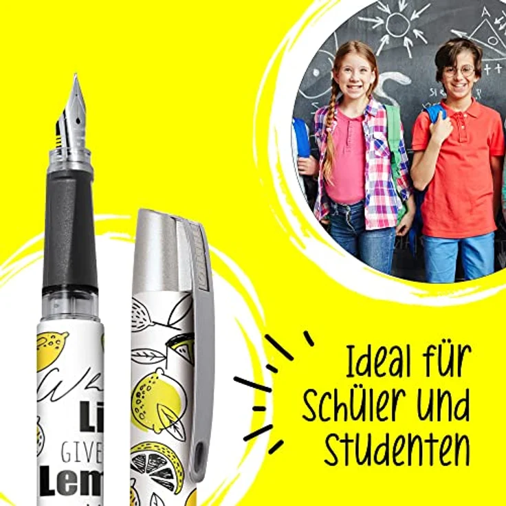 Online Pen Füller Campus Füllhalter, ergonomisch, ideal für die Schule, blau, hergestellt in Deutschland – Bild 4
