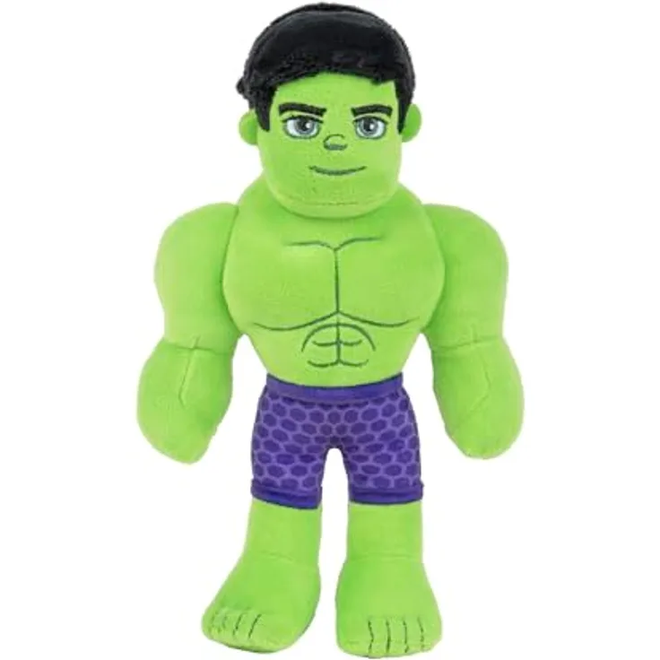 Spidey and his Amazing Friends SNF0082, 20 cm Plüschfigur Hulk, offizielles Plüsch für lebendiges Kuscheln und Abenteuer