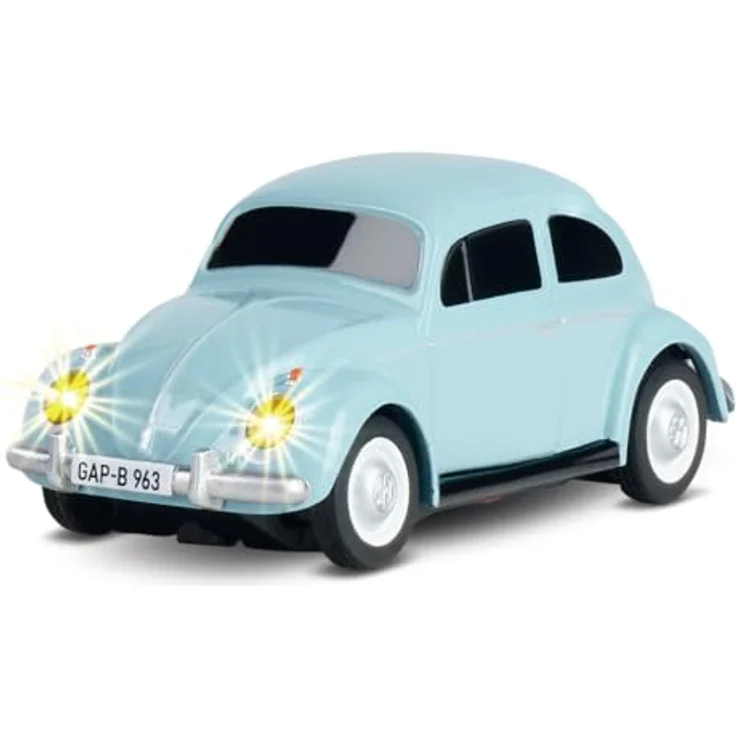 Carson Modellsport VW Beetle 1:87 RC Modellauto, Elektro Straßenmodell in Bahamablau, inkl. Akku und Ladegerät, 2WD mit LED-Beleuchtung und 45 Minuten Fahrzeit – Bild 2