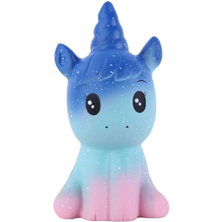 ANBOOR Squishies Einhorn Pferd, langsam steigendes Antistress Squeeze Spielzeug aus PU-Schaum, Galaxy, 7 * 6 * 12,5 cm – Bild 1