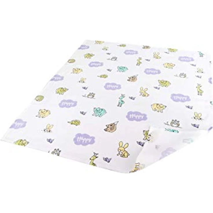bella baby Happy Mulltücher 80 x 80 cm, Spucktücher für Baby 3 Stück, aus Baumwolle OEKO-TEX® Standard 100, weiß und bedruckt – Bild 5