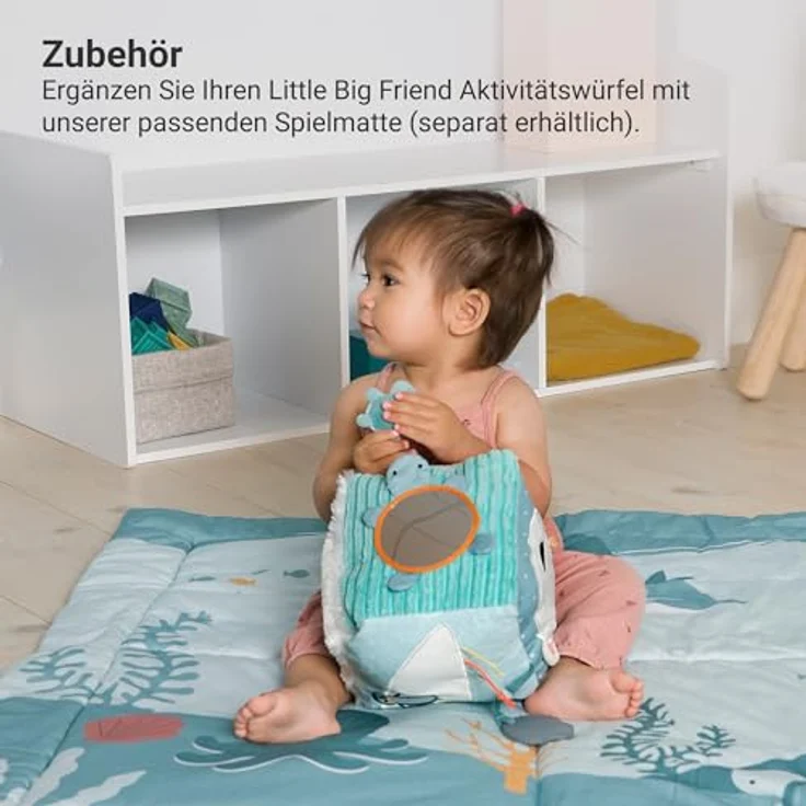 Little Big Friends Weicher Aktivwürfel Ozean, Kuscheltier mit vielseitigen Spielmöglichkeiten – Bild 5
