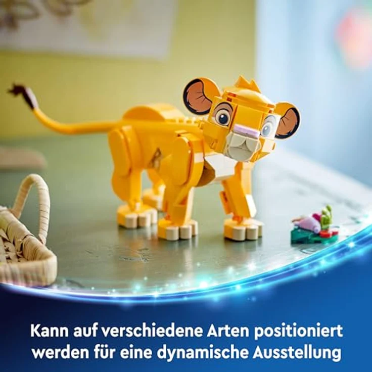 LEGO Disney Simba, das Löwenjunge des Königs, Bauspielzeug für Kinder, Fantasy-Spielset mit beweglicher Löwenfigur, Coole Geschenkidee in 43243 Kinderspielzeug – Bild 5