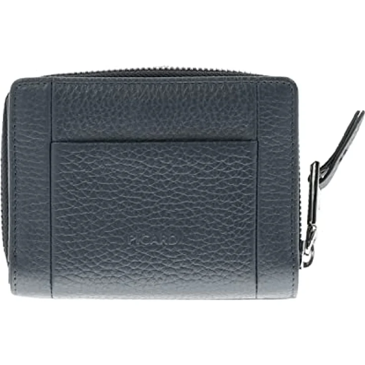 Picard Pure Portemonnaie, Geldbörse aus genarbtem Rindleder, schwarz, mit 2 Geldscheinfächern und 6 Kartenfächern – Bild 2