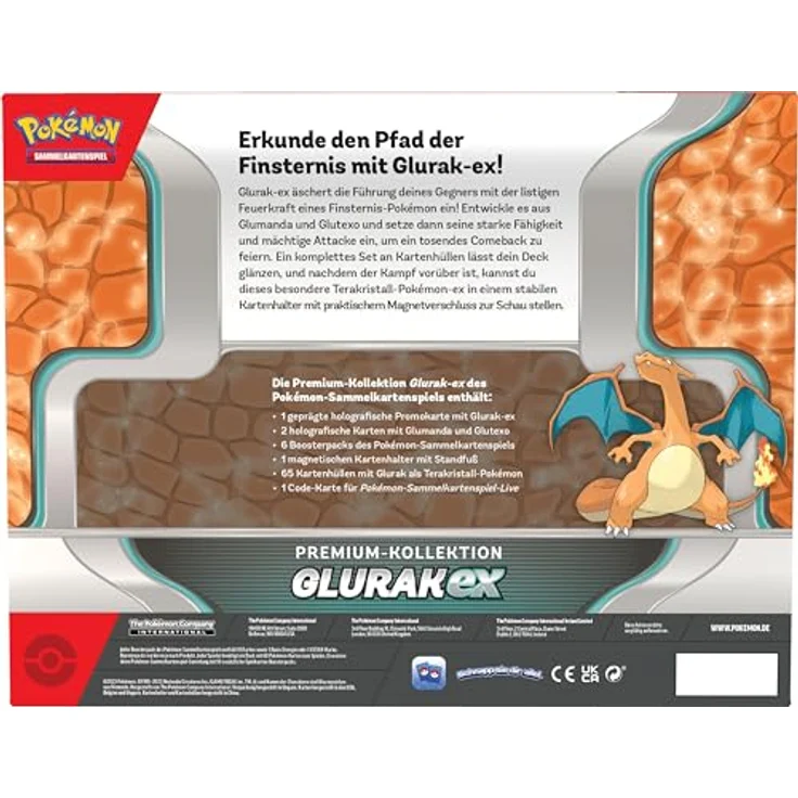 Pokémon-Sammelkartenspiel: Premium-Kollektion Glurak-ex (1 geprägte holografische Promokarte, 2 holografische Karten und 6 Boosterpacks des Pokémon-Sammelkartenspiels) - Preisvergleich – Bild 4