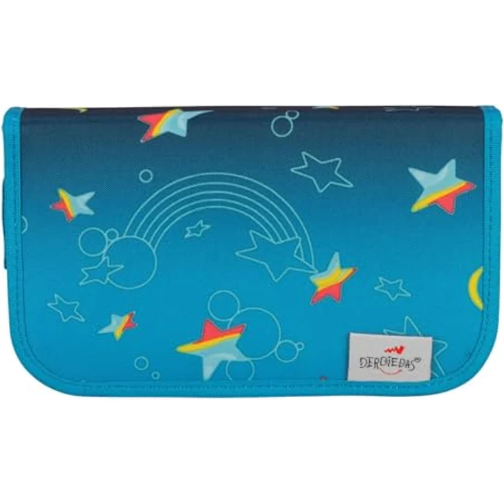 DerDieDas® Schulranzen ErgoFlex Tiny LED Set Rainbow Star, stabil und ergonomisch mit Wechselbuttons und befülltem Schüleretui – Bild 5