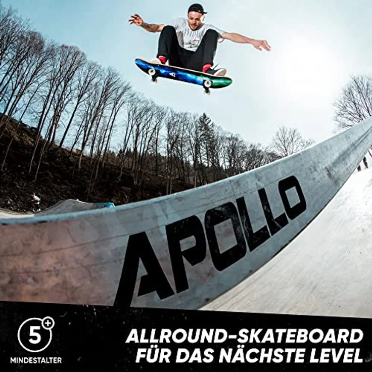 Apollo Skateboard | 7-lagiges Deck, Medium Concave, ABEC-7 Kugellager | für Kinder und Profis | trendiges Design, top Fahreigenschaften – Bild 3