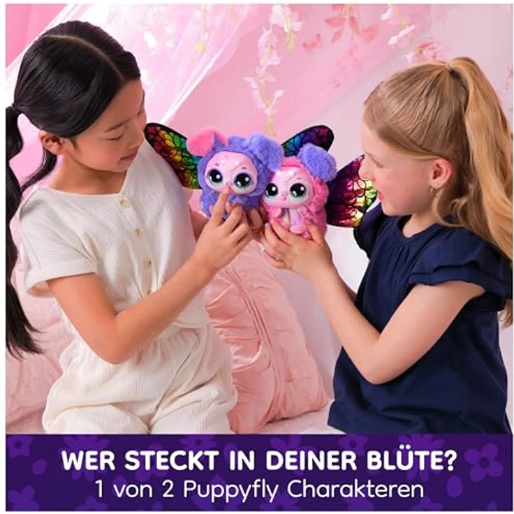 Hatchimals Bloomables Puppyfly, Interaktives Spielzeug mit doppelter Verwandlung, über 100 Geräuschen, rosa und zartviolett – Bild 3