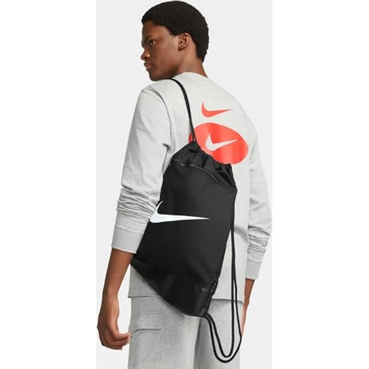 Nike Drawstring Sporttaschen 9.5 (18L), Black/Black/White One size, Einheitsgröße – Bild 5