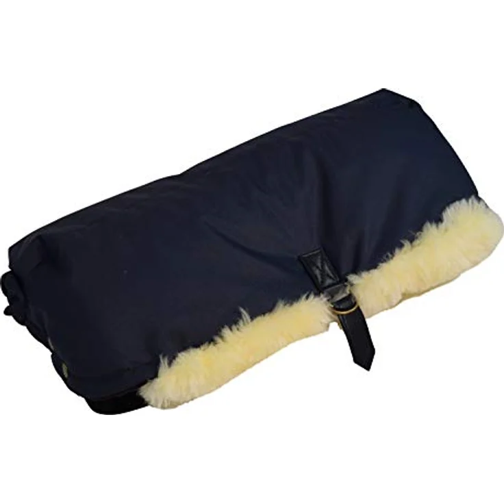 Naturasan Lammfell Handwärmer, warmer Kinderwagen Handmuff mit Lammfell Innenfutter, Muff, Kiwa, Buggy, Jogger, Radanhänger, HW-02 (Navy) – Bild 5
