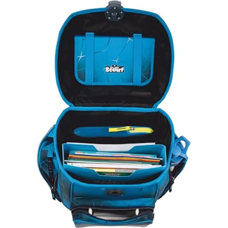 Der echte Scout sicherer Schulranzen, Neo Exklusiv Safety Light Polar Blue, 5er-Set, 21,5 l Volumen, 1.250 g Gewicht – Bild 4