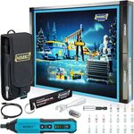 HAZET Werkzeug Adventskalender 2025, 24-teilig mit Akku-Schrauber, LED-Licht und ergonomischem Softgrip-Griff